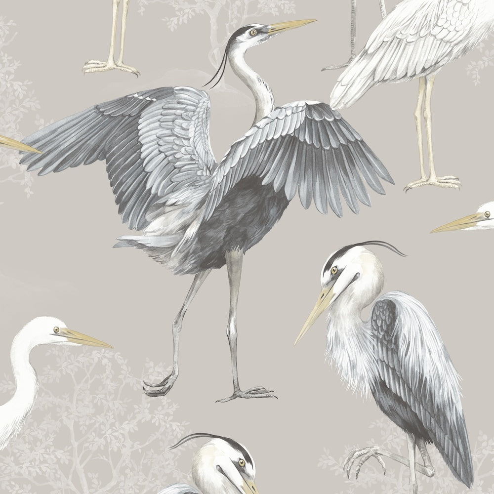 Heron Greige 283937 by The Design Library