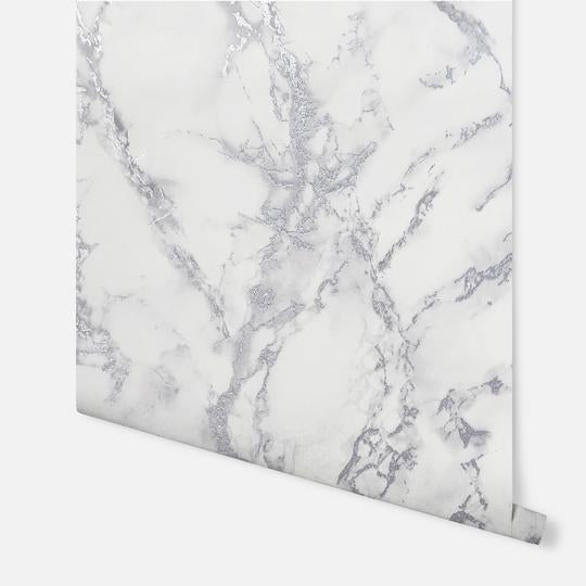 Carrara Marble Silver 296701 by Arthouse