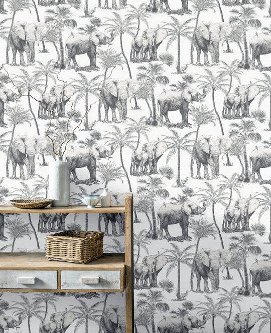 Elephant Grove Charcoal Artistick 300206 by Arthouse