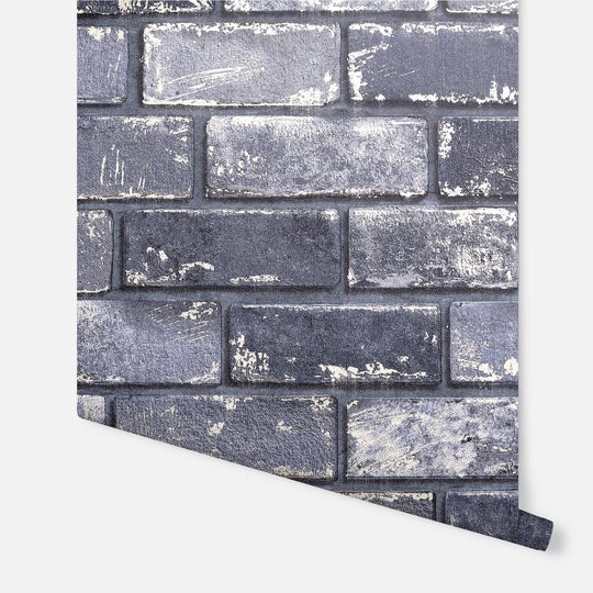 Metallic Brick Navy/Gold Artistick 300207 by Arthouse