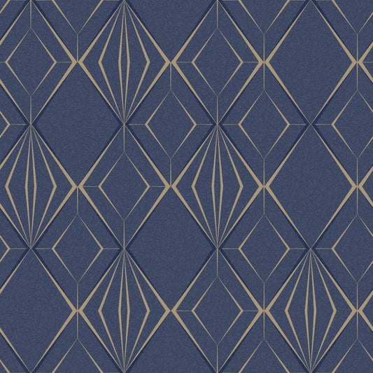 Antares Geo Navy/Gold 35901 by Holden Decor