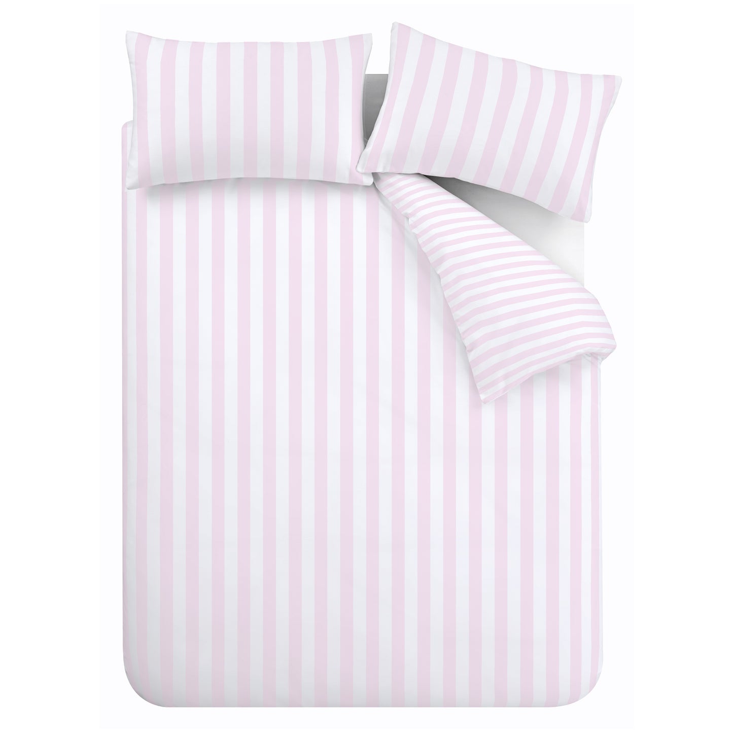 Stripe Tease White/Pink Duvet Cover Set by Sassy B