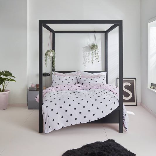 Spot On Polka Black/White Duvet Cover Set by Sassy B