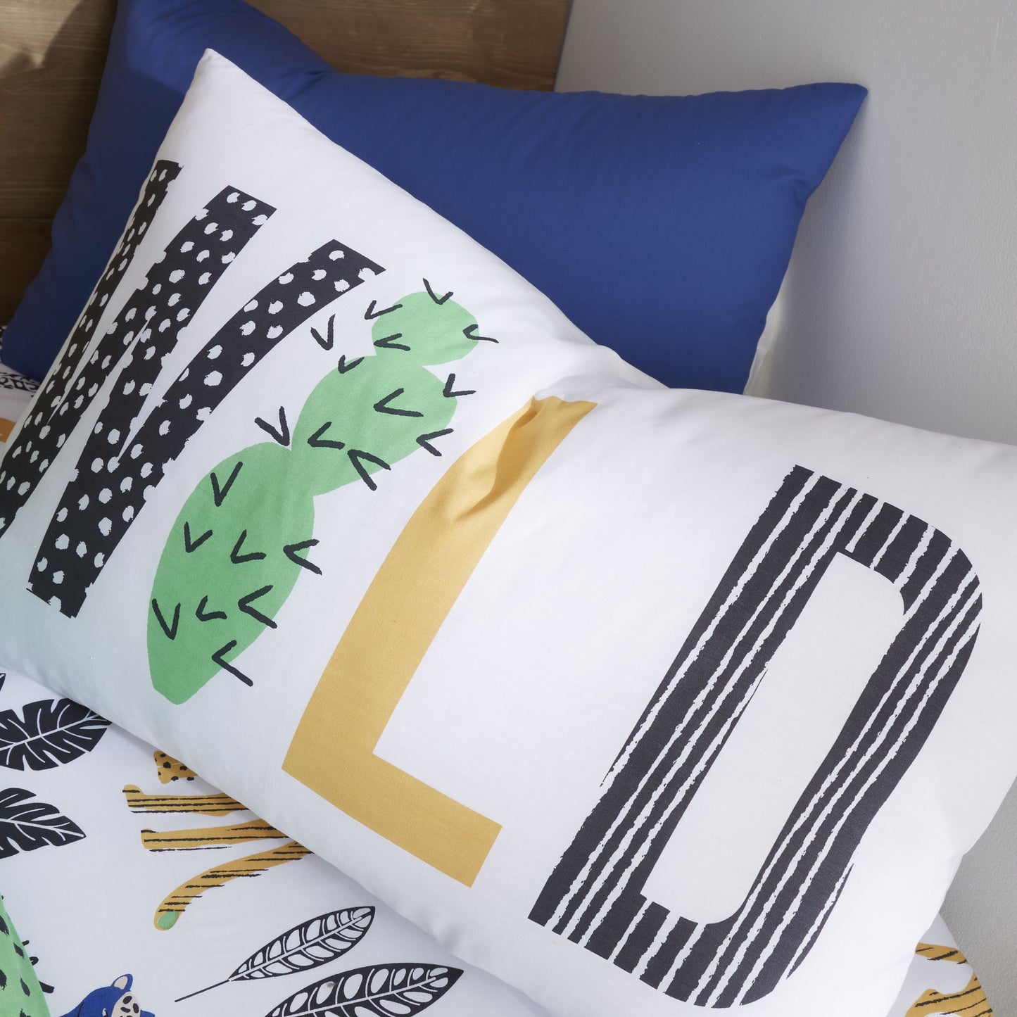 Wild Jungle Animals Green Duvet Cover Set by Pineapple Elephant
