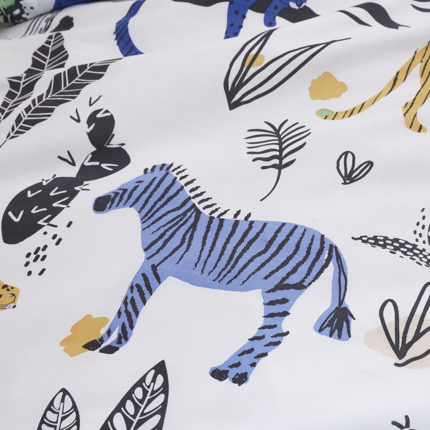 Wild Jungle Animals Green Duvet Cover Set by Pineapple Elephant