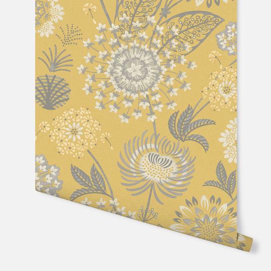 Vintage Bloom Mustard Yellow 676206 by Arthouse