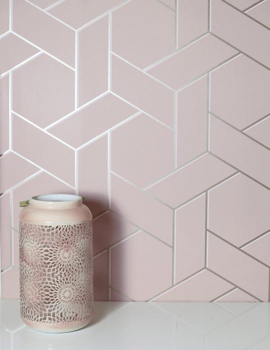 Parquet Geo Pink/Rose 695500 by Arthouse
