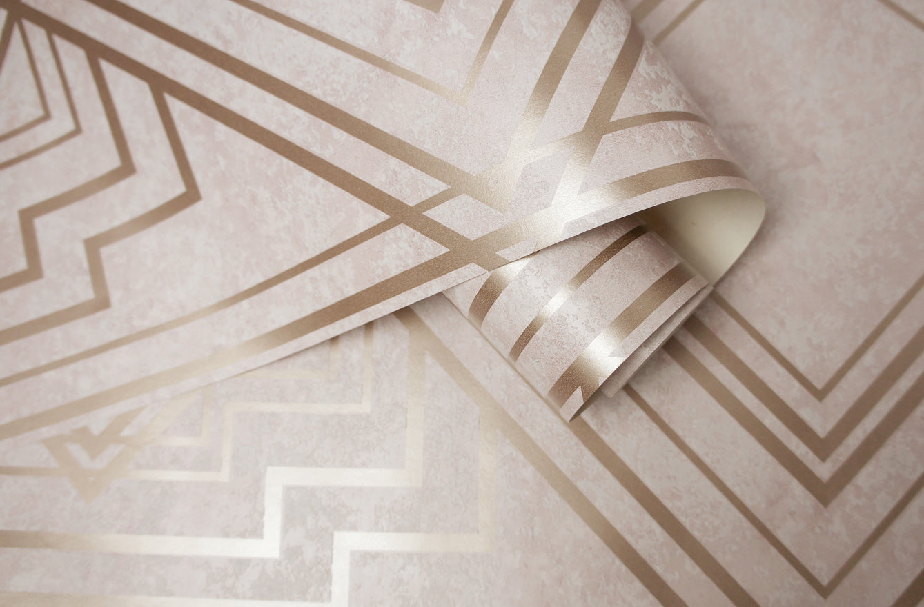 Delano Pink/Rose Gold 75940 by Holden Decor