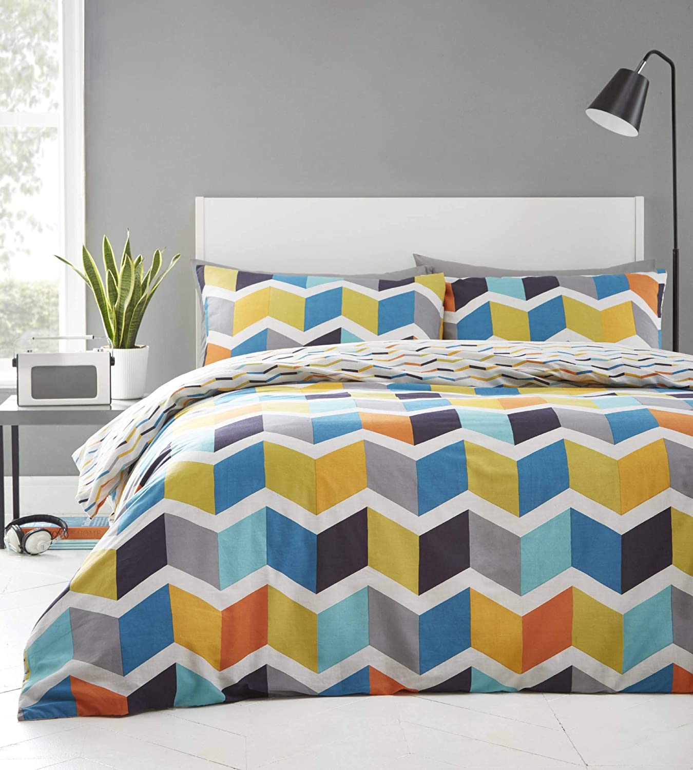 Zig Zag Bright Duvet Cover Set by Portfolio Home