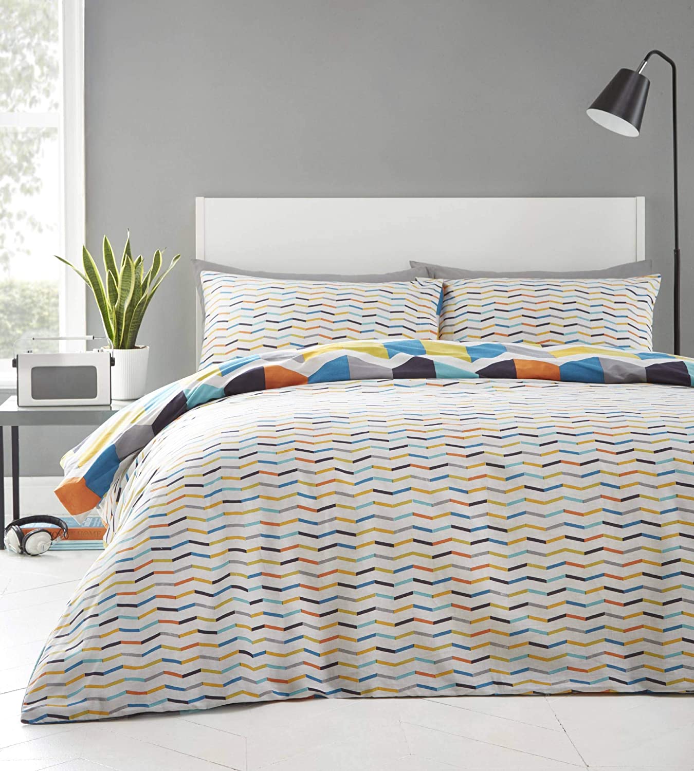 Zig Zag Bright Duvet Cover Set by Portfolio Home