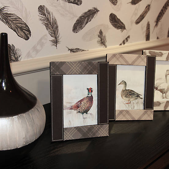 Set of 3 Faux Leather Photo Frames by Arthouse