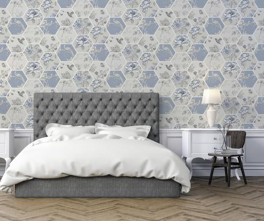Chinoise Decoupage Blue 908903 by Arthouse