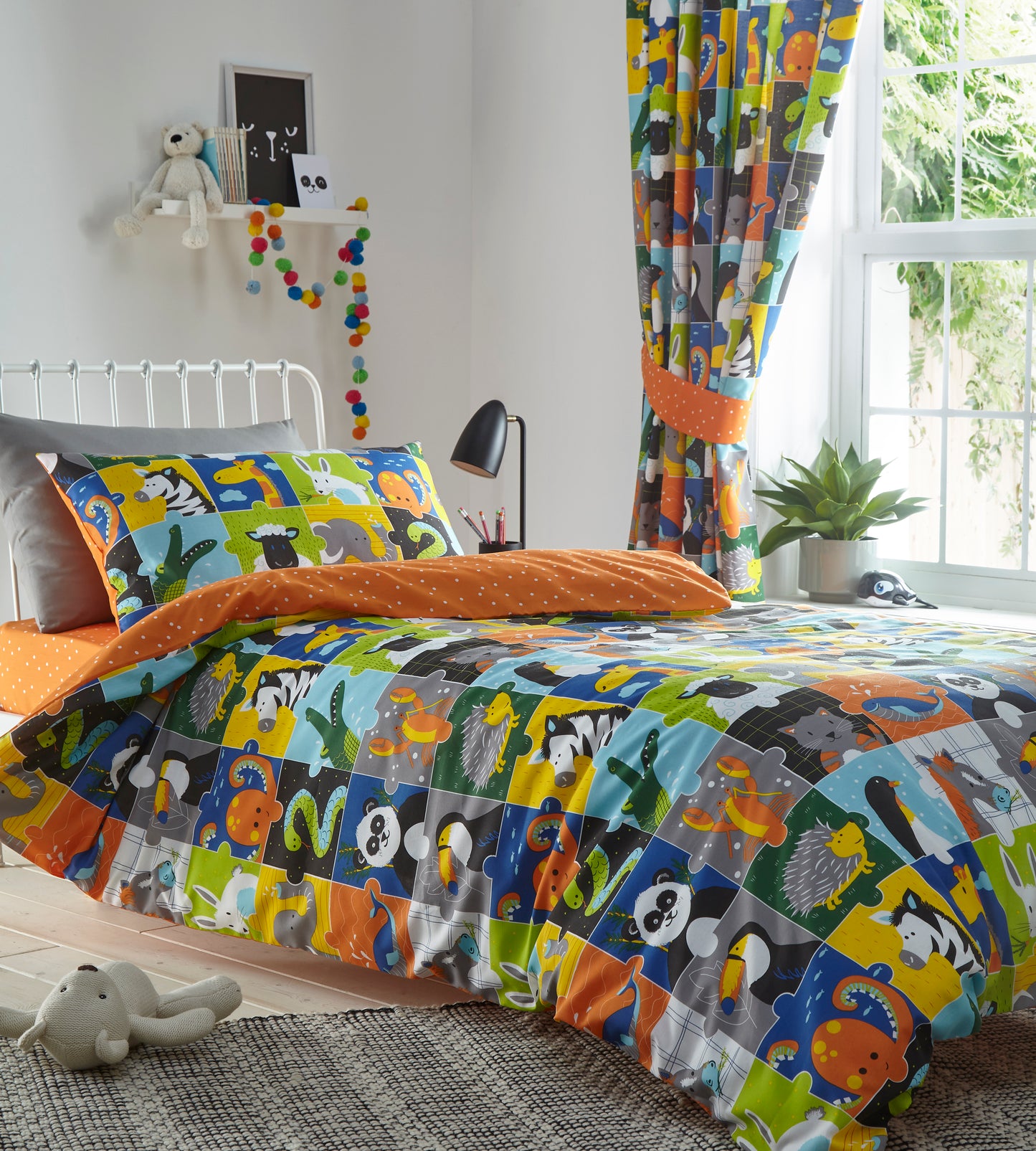 Kids Club Animal Jigsaw Duvet Cover Set by Portfolio Home