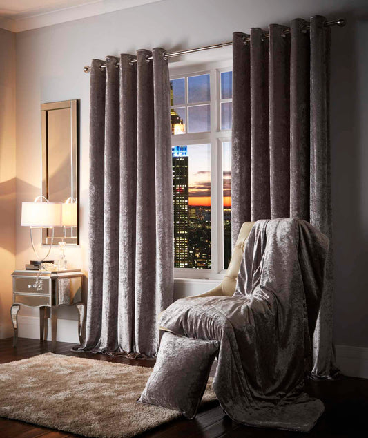 Esquire Eyelet Curtains Silver