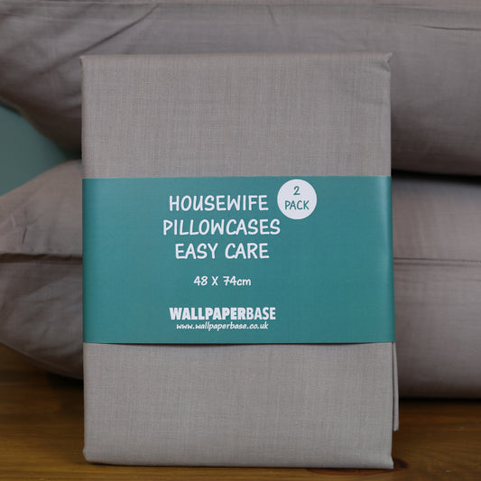 Housewife Pillowcases, 2 Pack - Grey