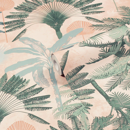 Malaysian Palm Blush Green MALPALM/WP1/BGRE by Furn.