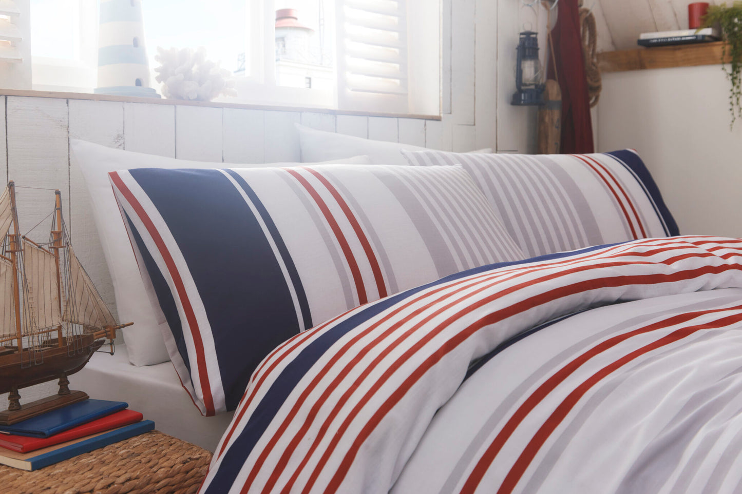 Nautical Stripe Multi Duvet Cover Set by Portfolio Home