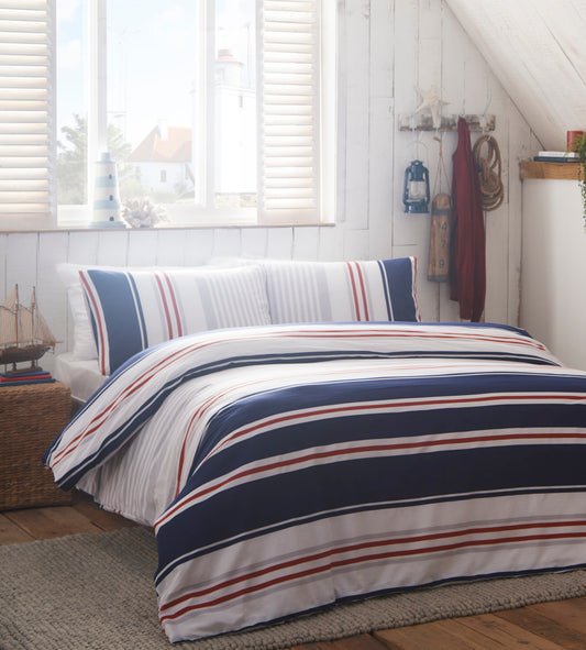 Nautical Stripe Multi Duvet Cover Set by Portfolio Home