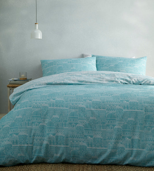 Old Town Turquoise Reversible Duvet Cover Set by Portfolio Home