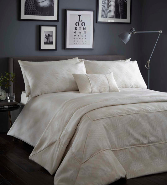 Audley Cream Duvet Cover Set by Portfolio Home