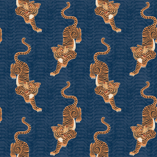 Tibetan Tiger Blue TTIGER/WP1/BLU by Furn.