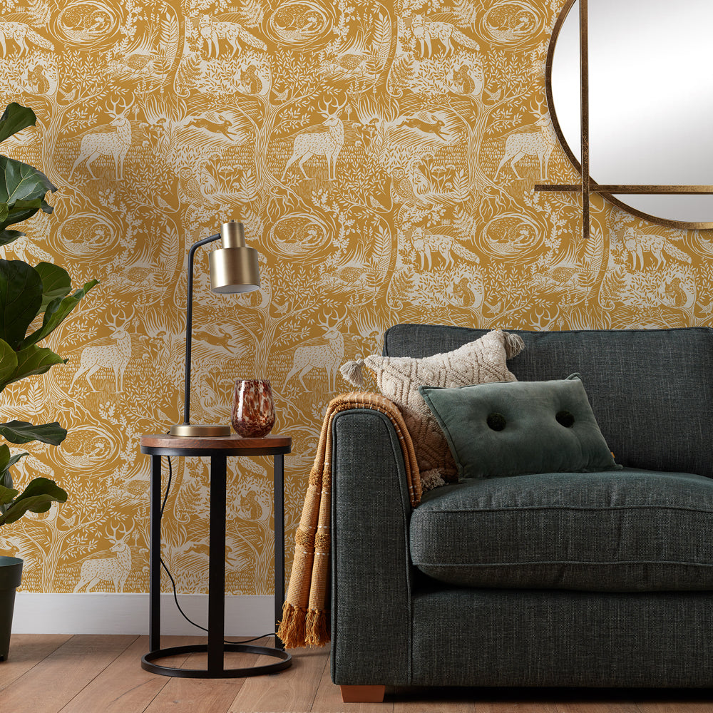 Winter Woods Ochre WWOODS/WP1/OCR by Furn.
