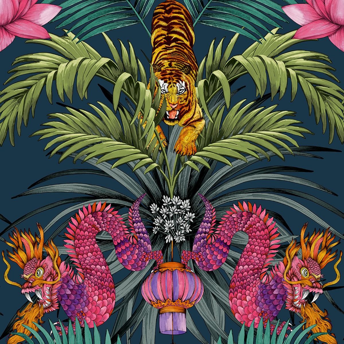Wilson Oriental Tiger Blue 3910 by Belgravia Decor