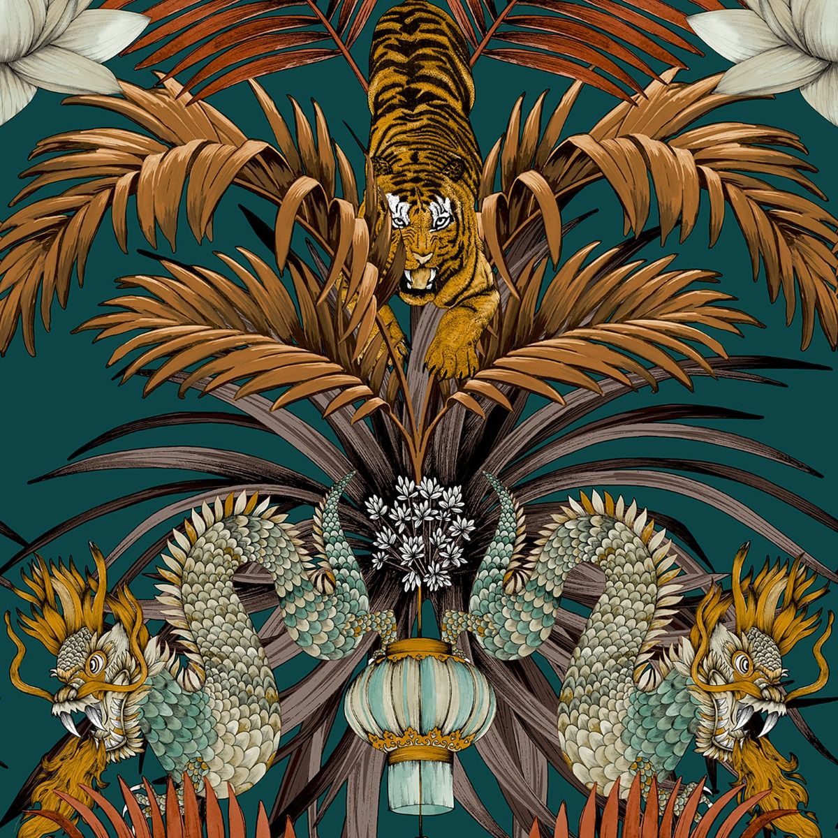 Wilson Oriental Tiger Green 3911 by Belgravia Decor