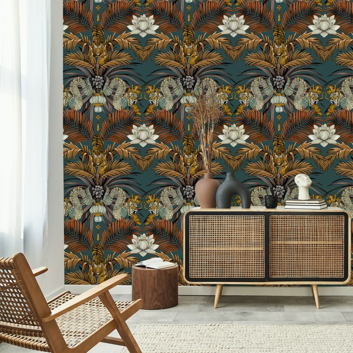 Wilson Oriental Tiger Green 3911 by Belgravia Decor