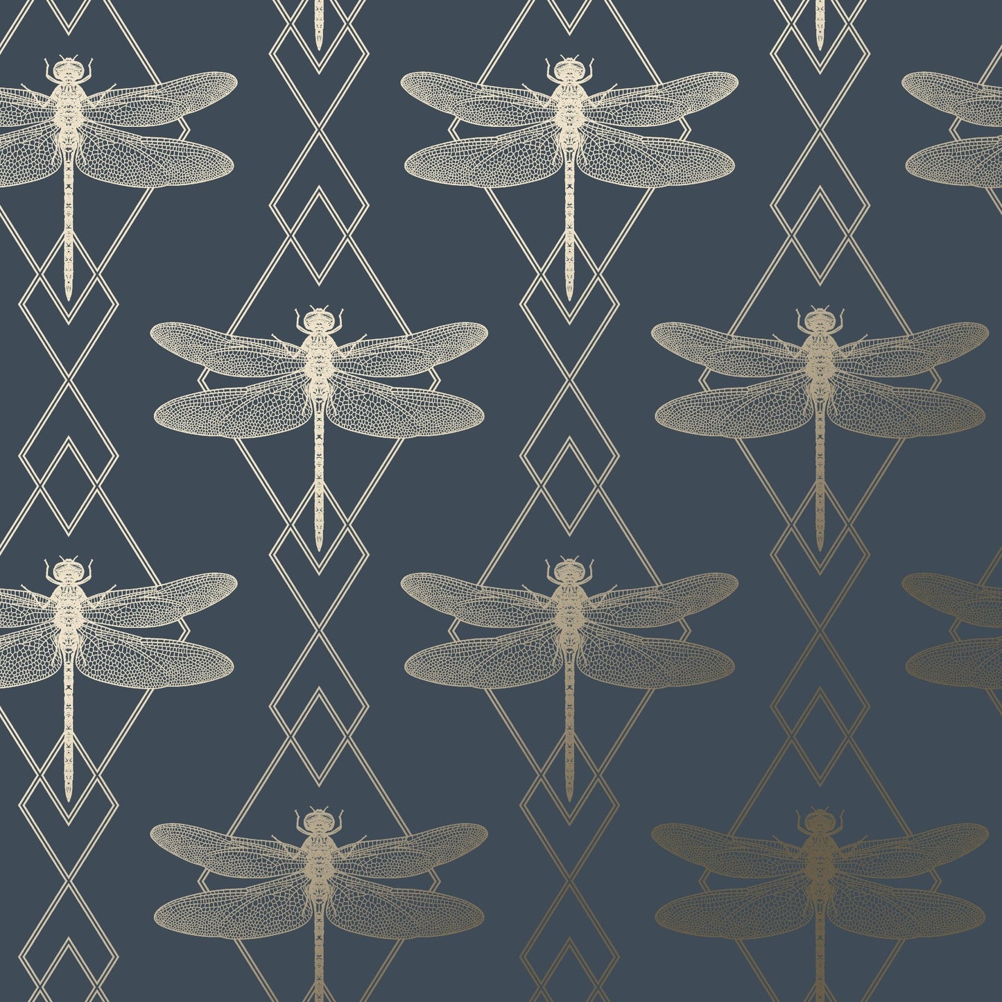 Dragonfly Navy 279985 by Rasch