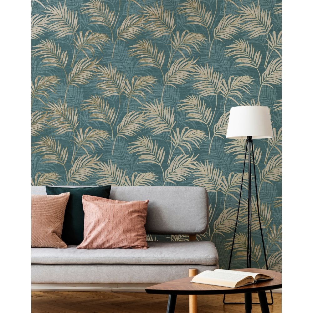 Lounge Palm Teal A46105 by Grandeco